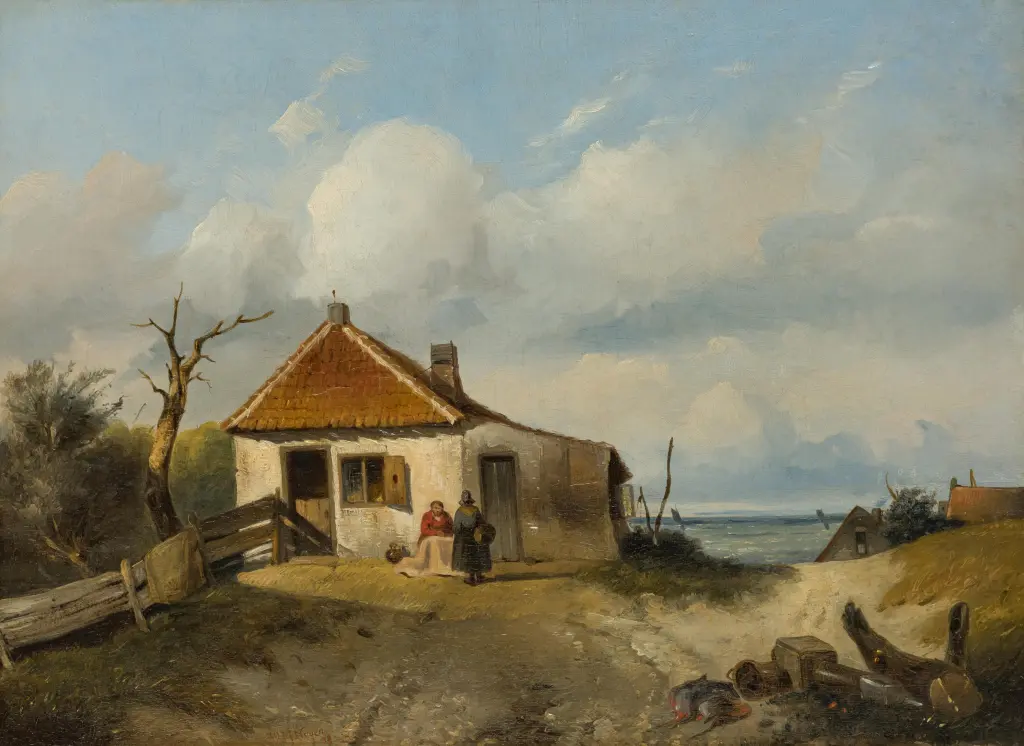 Vissershuizen in de duinen